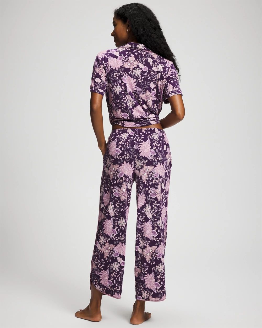 Piped Crop Pajama Pants | Soma